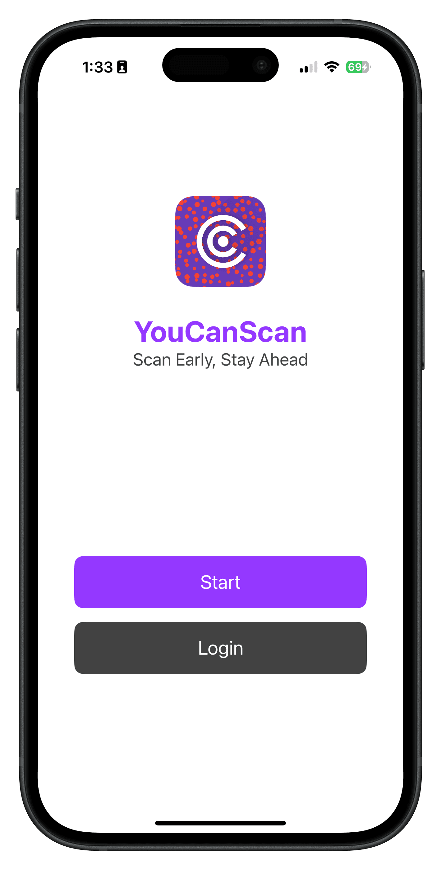 iPhone mockup showing a result screen with top factors